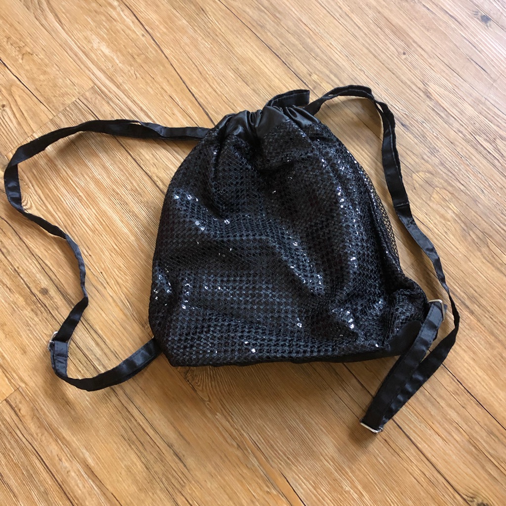 Black Sequin Backpack